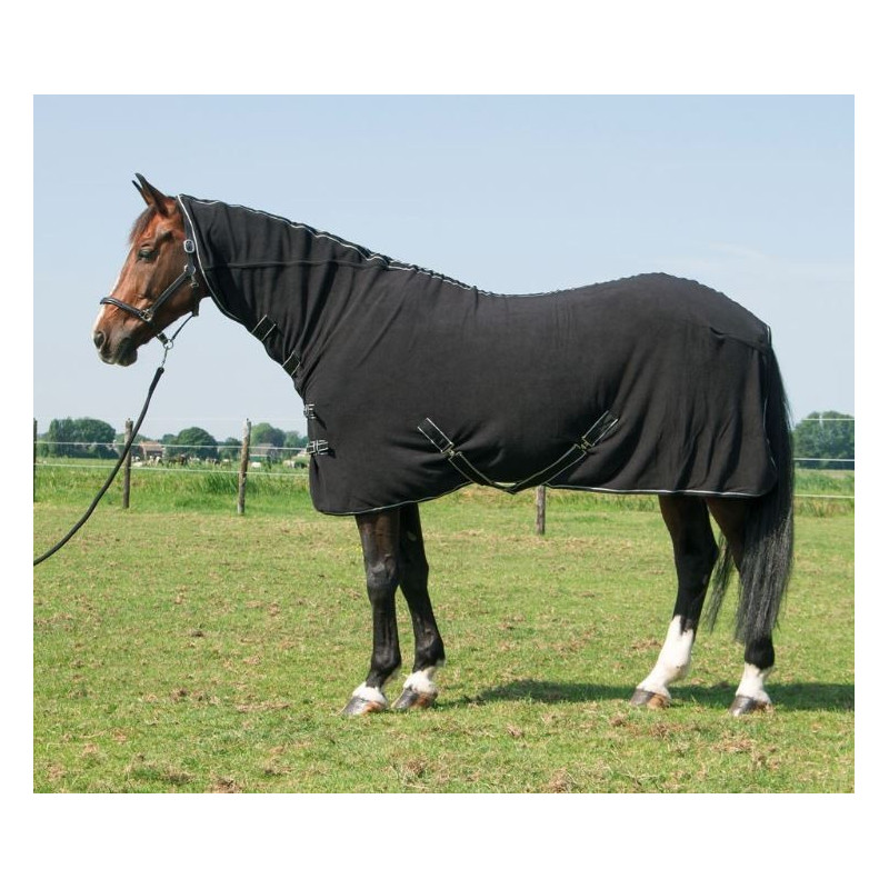 Harry's Horse Fleecedeken met hele hals, Zwart