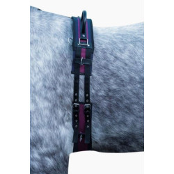 HKM longeersingel Exclusive met dubbele handgreep, oker/groen/zwart