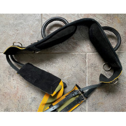 HKM longeersingel Exclusive met dubbele handgreep, oker/groen/zwart