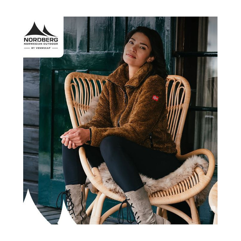 Nordberg Fluffy Vest Evy, Camel