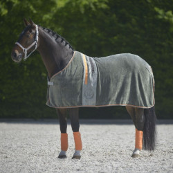 Waldhausen Fleecedeken Edition,Dark Grey/Orange