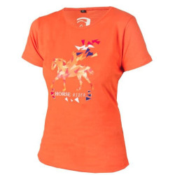 Horka Horse Rider t-shirt met print, Oranje