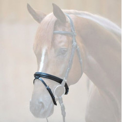 Kavalkade Engels gecombineerde neusriem, Zwart