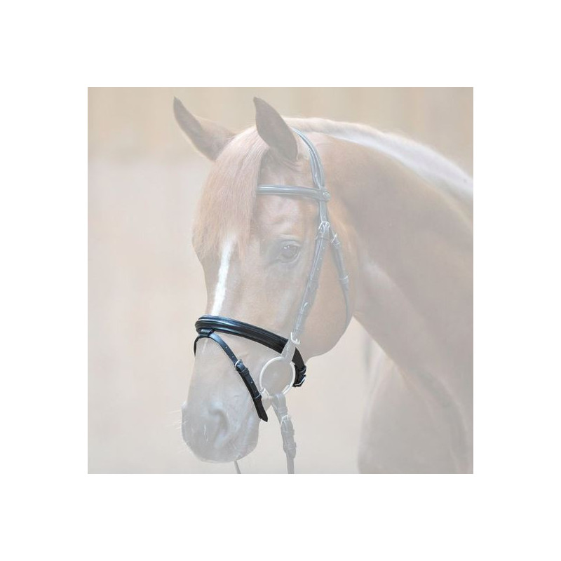 Kavalkade Engels gecombineerde neusriem, Zwart