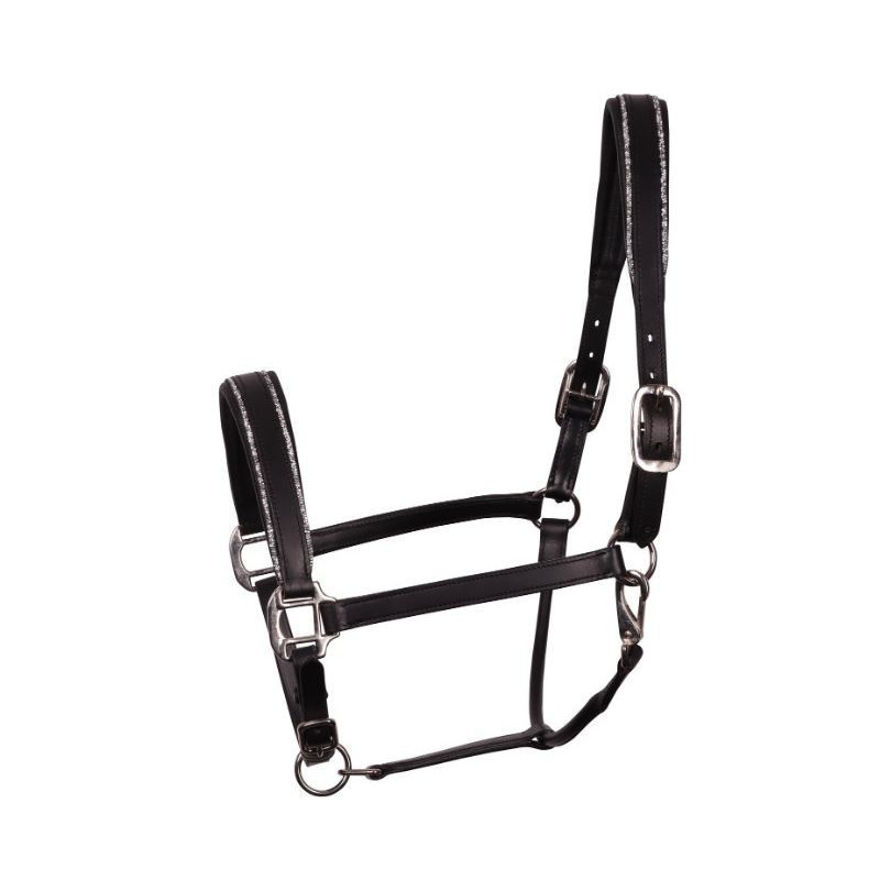 Harry's Horse leren halster Sparkle, Zwart