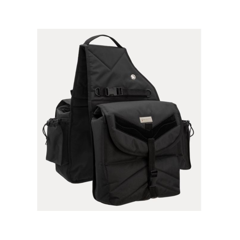 Waldhausen Dubbele Zadeltas Premium, Zwart