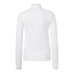 Mountain Horse Glamour Tech Top, Lange mouw, Wit/Zilver