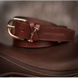 Harry's Horse Riem Bit Leder, Bruin/Rosegold