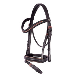 Harry's Horse hoofdstel Diva Fuchsia, Zwart