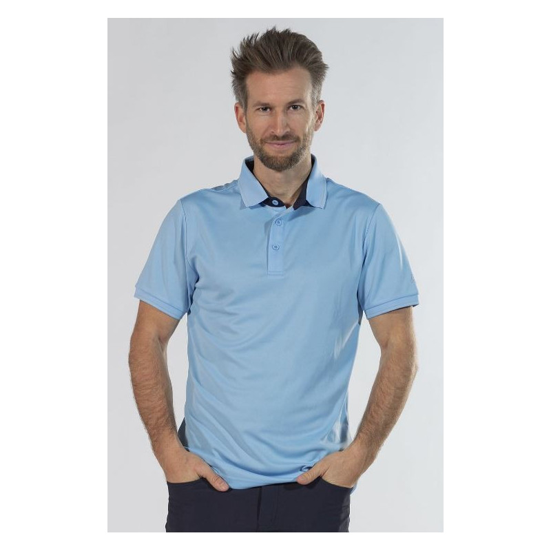 HKM heren poloshirt Classico, lichtblauw