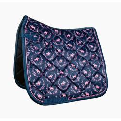 HKM zadeldek Classic Polo Allover, blauw/roze