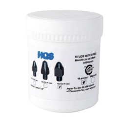 HQS 12x12x19mm kalkoenen met punt 709, vierkante kop, schroefdraad 3/8"