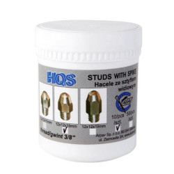 HQS 12x12x15mm 701 Kalkoenen Met Punt, zeskantige Kop, Schroefdraad 3/8"