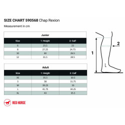 Red Horse chaps Rexion, Zwart