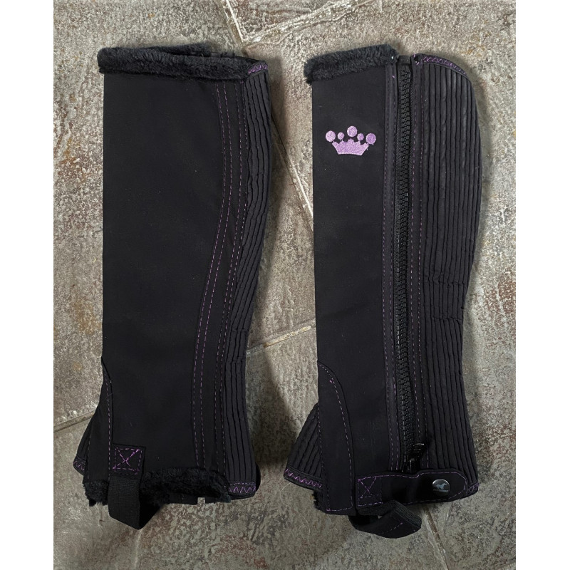 Red Horse mini chaps Winter Fur, Zwart