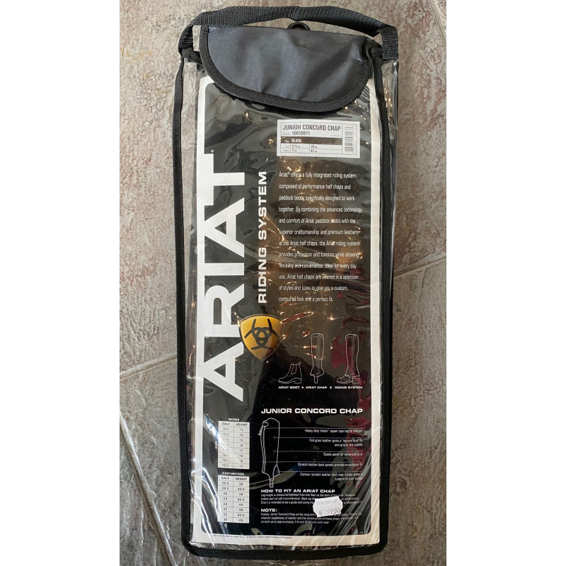 Ariat Junior Concord mini chap, Zwart