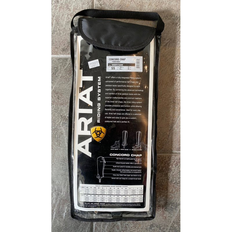 Ariat Concord Chaps, Smooth Black