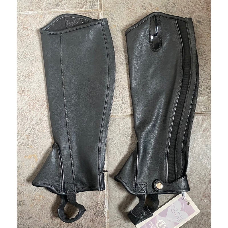 Imperial Riding minichaps kunstleder Lak, Zwart