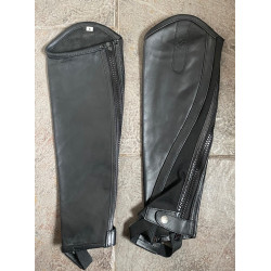 Rider Pro leren mini chaps, Zwart