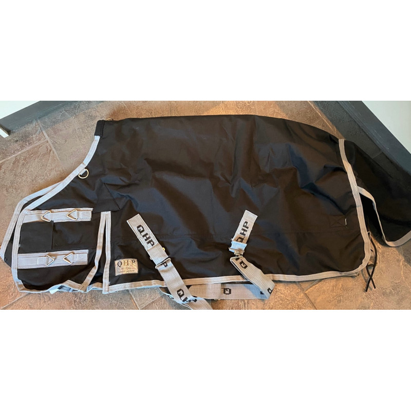 QHP 300gr Turnout deken, Zwart