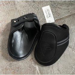 Rider Pro kunstleren strijklappen met knopsluiting, Zwart