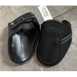 Rider Pro kunstleren strijklappen met knopsluiting, Zwart