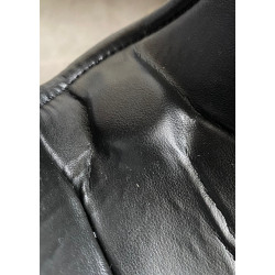 Rider Pro kunstleren strijklappen met knopsluiting, Zwart