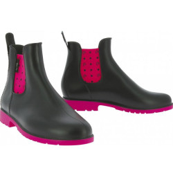 Equitheme PVC jodhpurs Pois, Marine/Fuchsia