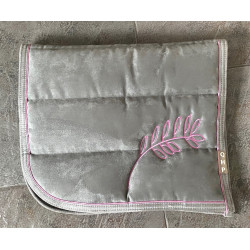 QHP Puff pad Leaf, Leaf Pink, Grijs