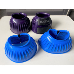 Norton rubber springschoenen, felblauw (S) en paars (M)