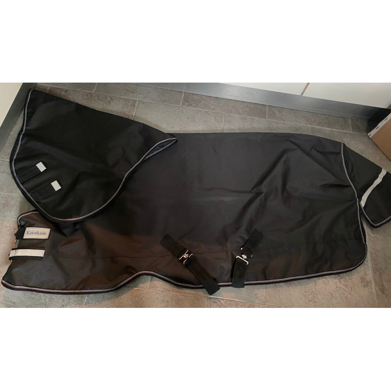 Kavalkade 0-grams outdoordeken met losse hals, Zwart