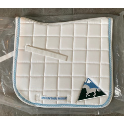 Mountain Horse zadeldek m luxe geborduurd logo, Wit