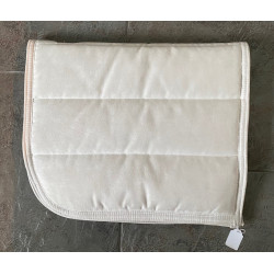 QHP suedine Puff Pad, Gebroken Wit