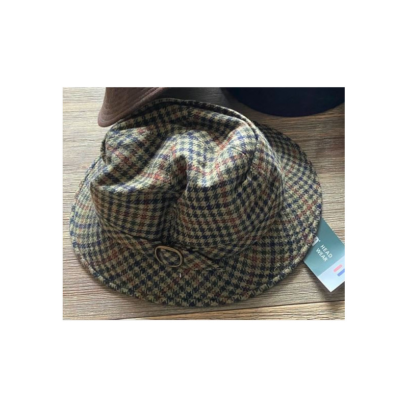 Horka sportieve hoed Globetrotter, camel/zwart/groen/roestbruin geruit