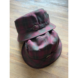 Horka sportieve hoed Globetrotter, bordeaux geruit