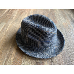 Horka decoratieve hoed 874005, grijs/zwart/blauw/roest geruit