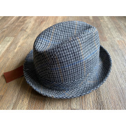 Horka decoratieve hoed 874005, grijs/zwart/blauw/roest geruit