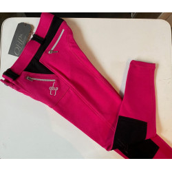 QHP rijbroek Jr. Jamie, Fuchsia/Zwart