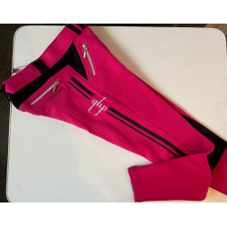 QHP rijbroek Jr. Jamie, Fuchsia/Zwart