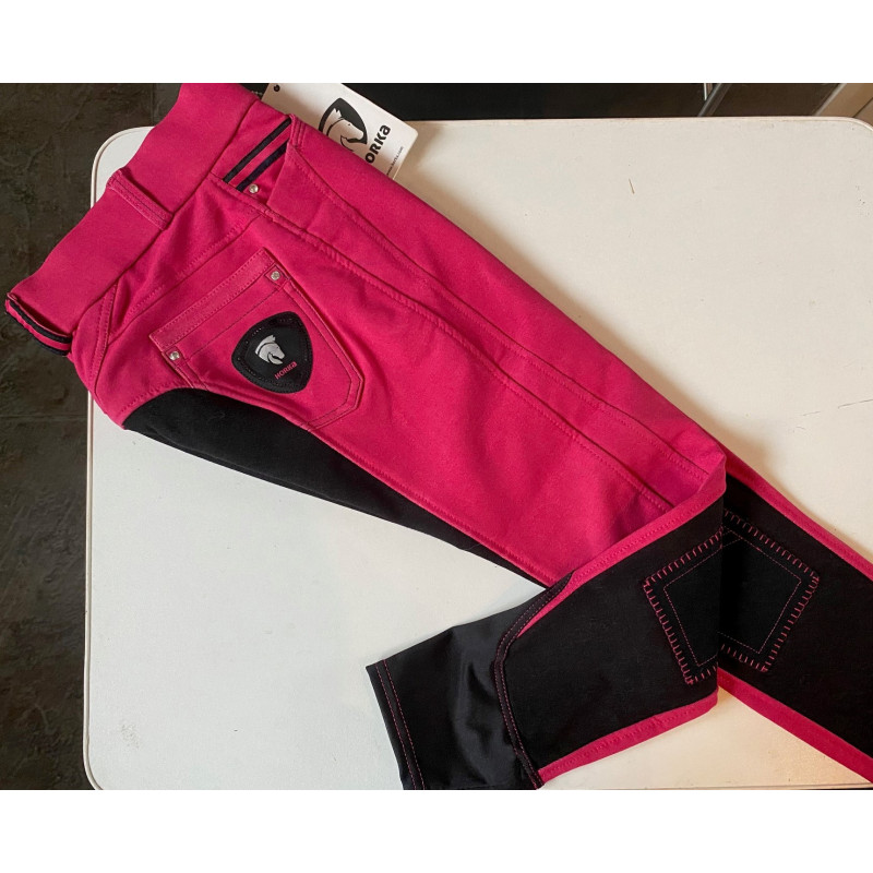 Horka Jr. rijbroek Riviera Elasta, Rose Pink