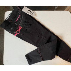 Horka Jr. rijbroek Lyon Elastico, Zwart