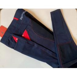 Equicomfort rijbroek m kunstleren zit, Dblauw