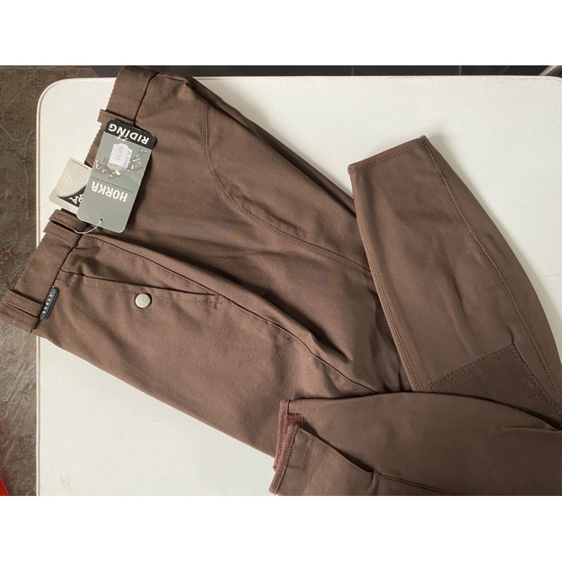 Horka rijbroek Sprinter, kunstl. kniestuk, Bruin