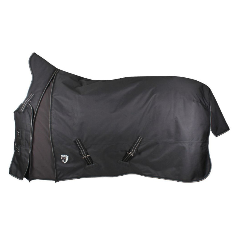 Horka 300gr winterdeken 600D met softshell, halfhoge hals, Zwart