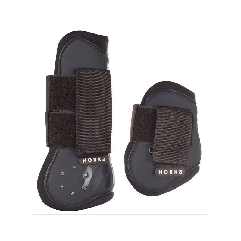 Horka PVC beenbeschermerset Strass, set van 4, Zwart