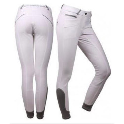 QHP Rijbroek Lisa Anti-slip, Siliconen zitvlak, Wit