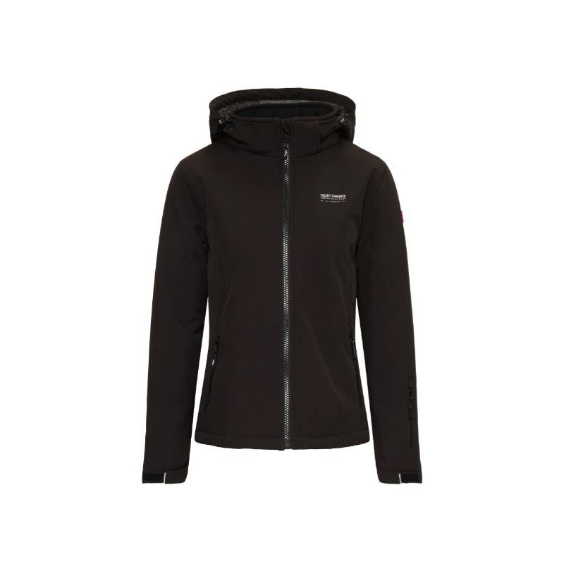 Nordberg Shirley padded softshell jas, Zwart