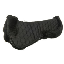 HKM Zadelonderlegger Van Echt Lamsvel, Zwart/Zwart, 58cm