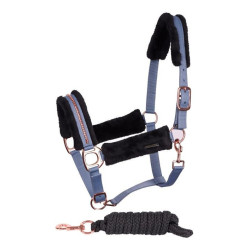 Harry's Horse Halsterset Soft Denici Cavalli Indigo, Staalblauw