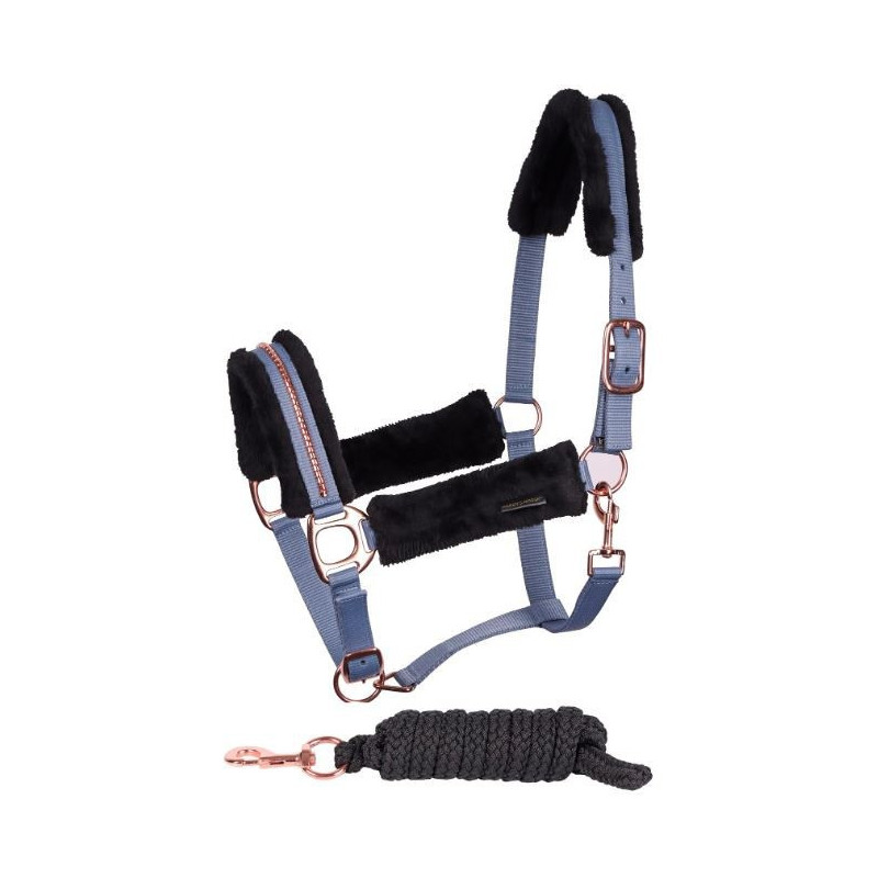 Harry's Horse Halsterset Soft Denici Cavalli Indigo, Staalblauw